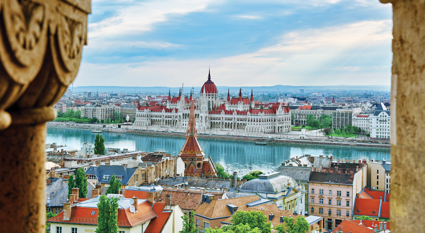 Budapest parliament as seen from the castle