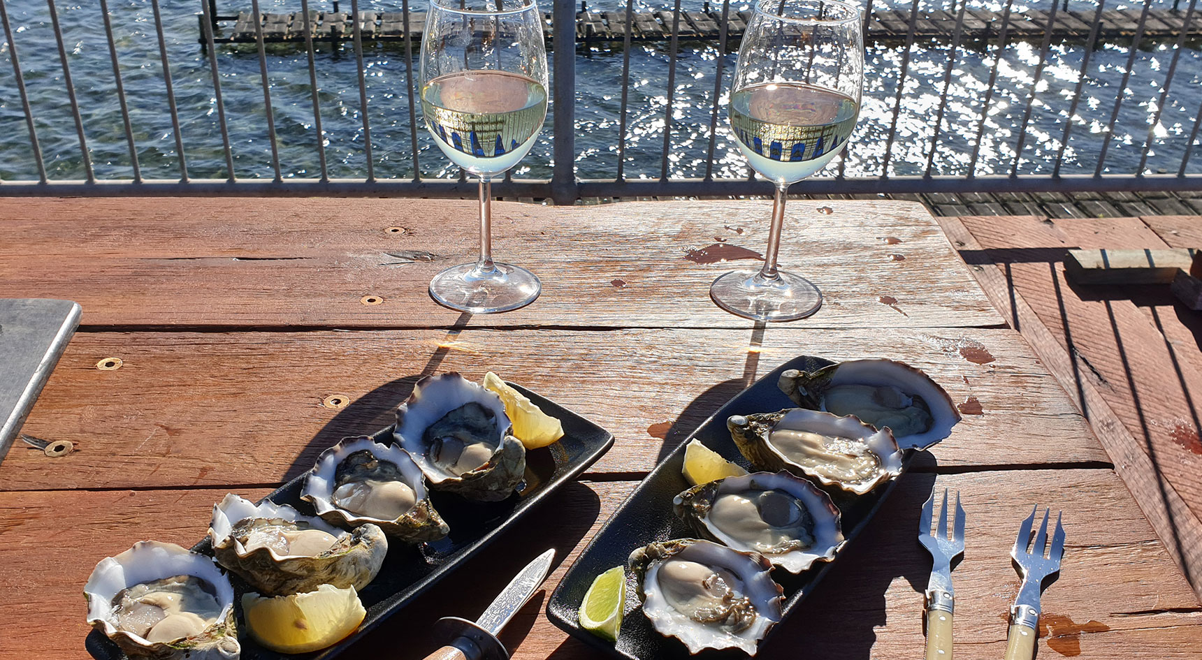 Oysters and wine