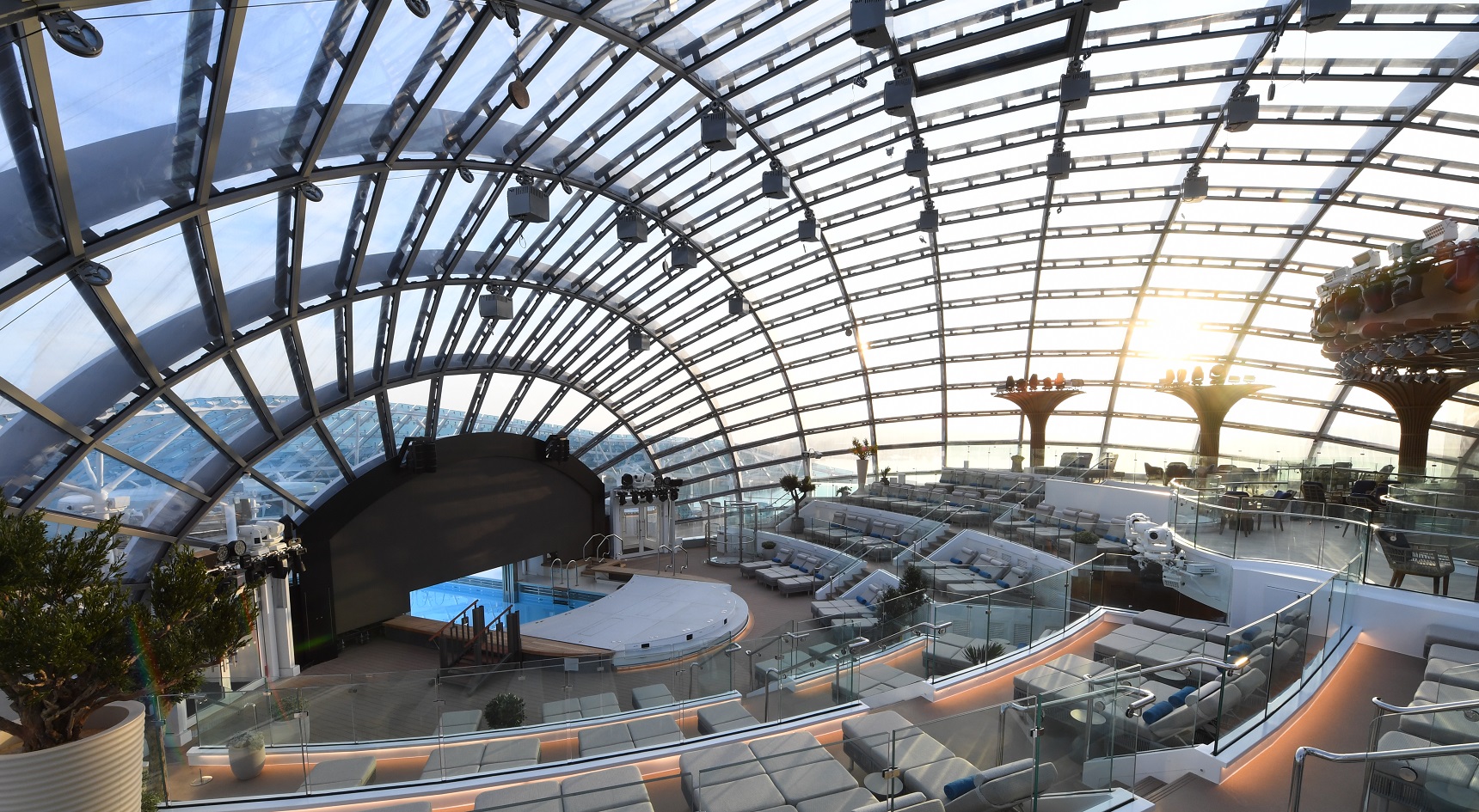 The Dome entertainment area on Sun Princess cruise ship